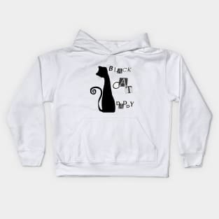 Black cat daddy Kids Hoodie